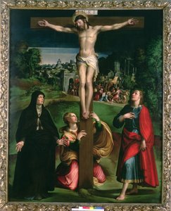 Crucificação com a Virgem Maria Madalena e São João Evangelista